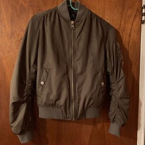 Top Shop Olive Green Bomber Jacket